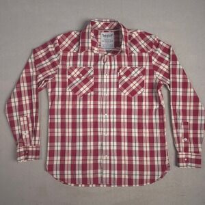 Levi's Western Shirt Plaid Two Horse Brand Long Sleeve Button Up Medium‎